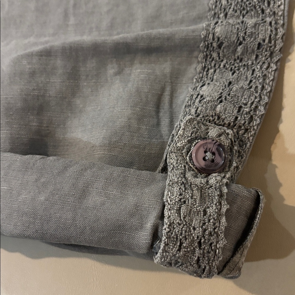 Sundance Charcoal Buttoned Trousers with Lace Accents NWT Size 6P - Picture 15 of 15